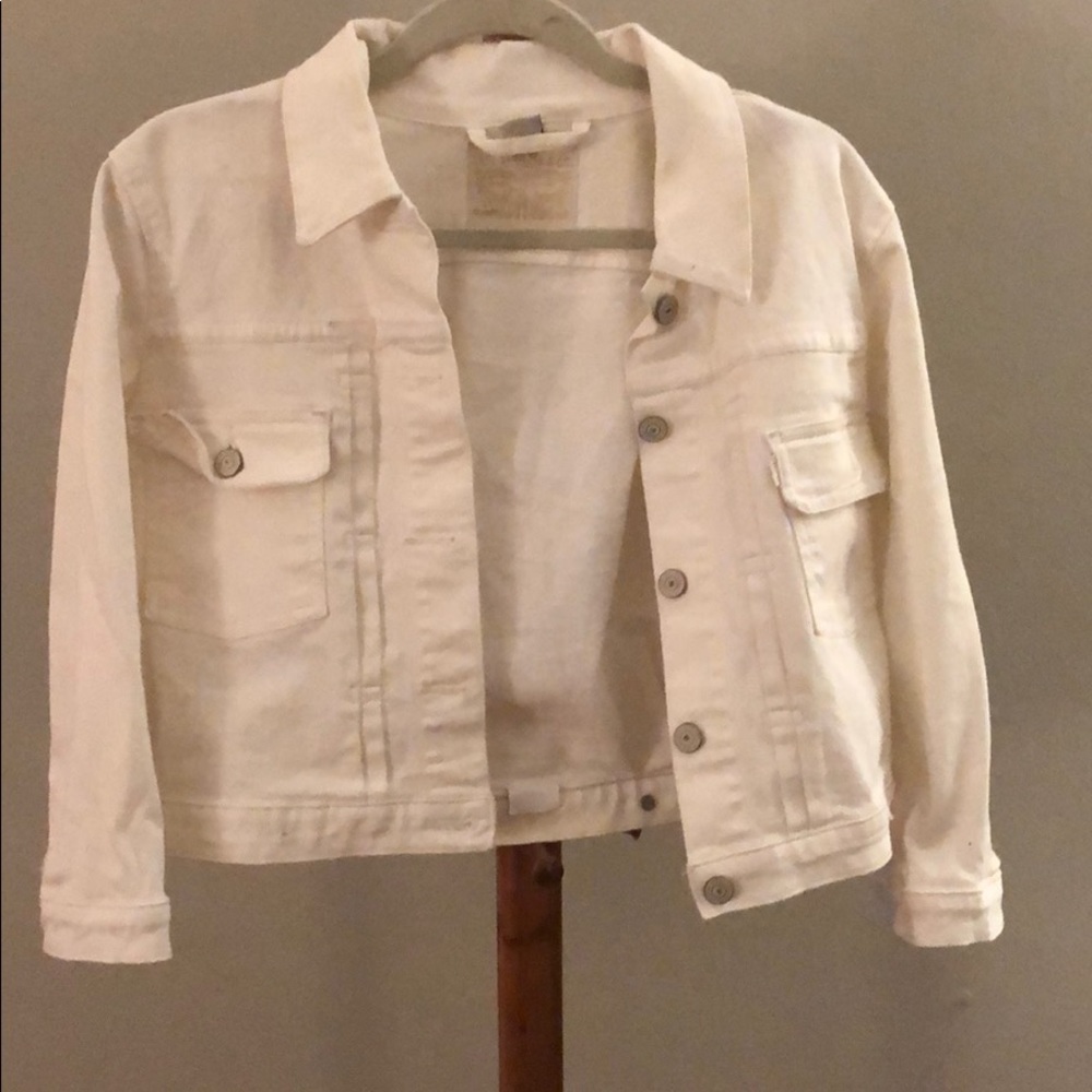 White jean jacket